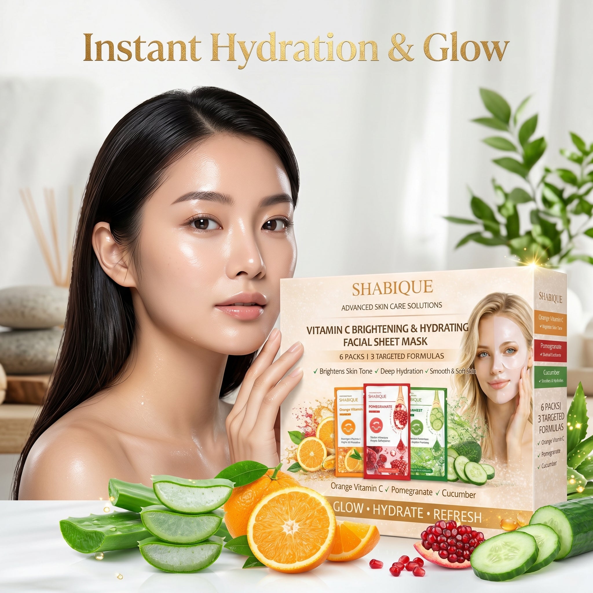 Moisturizing face mask for dehydrated skin